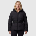 The Tova Quilted Puffer — Noir Belted Coat