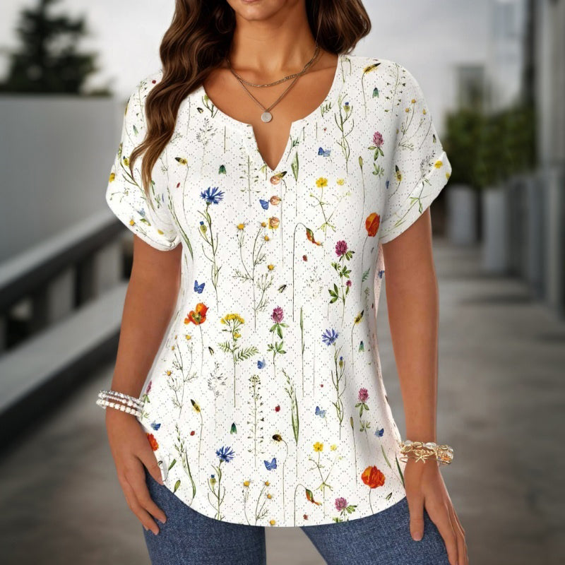 Blouse à motif floral vintage