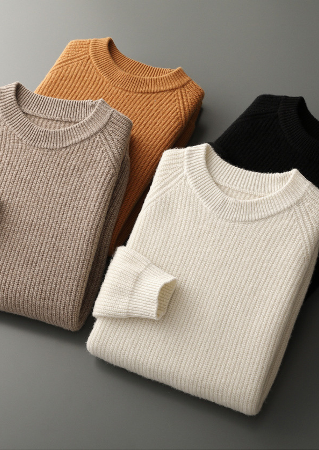 PULL RAGLAN CÔTELÉ EN LAINE MÉRINOS EXTRA-FINE PURE