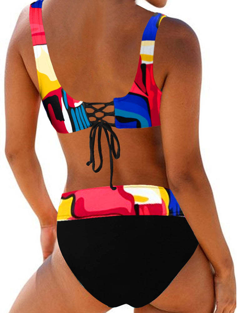 Eva - Bikini coloré éclatant et joyeux