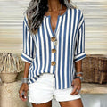 Blouse décontractée à rayures