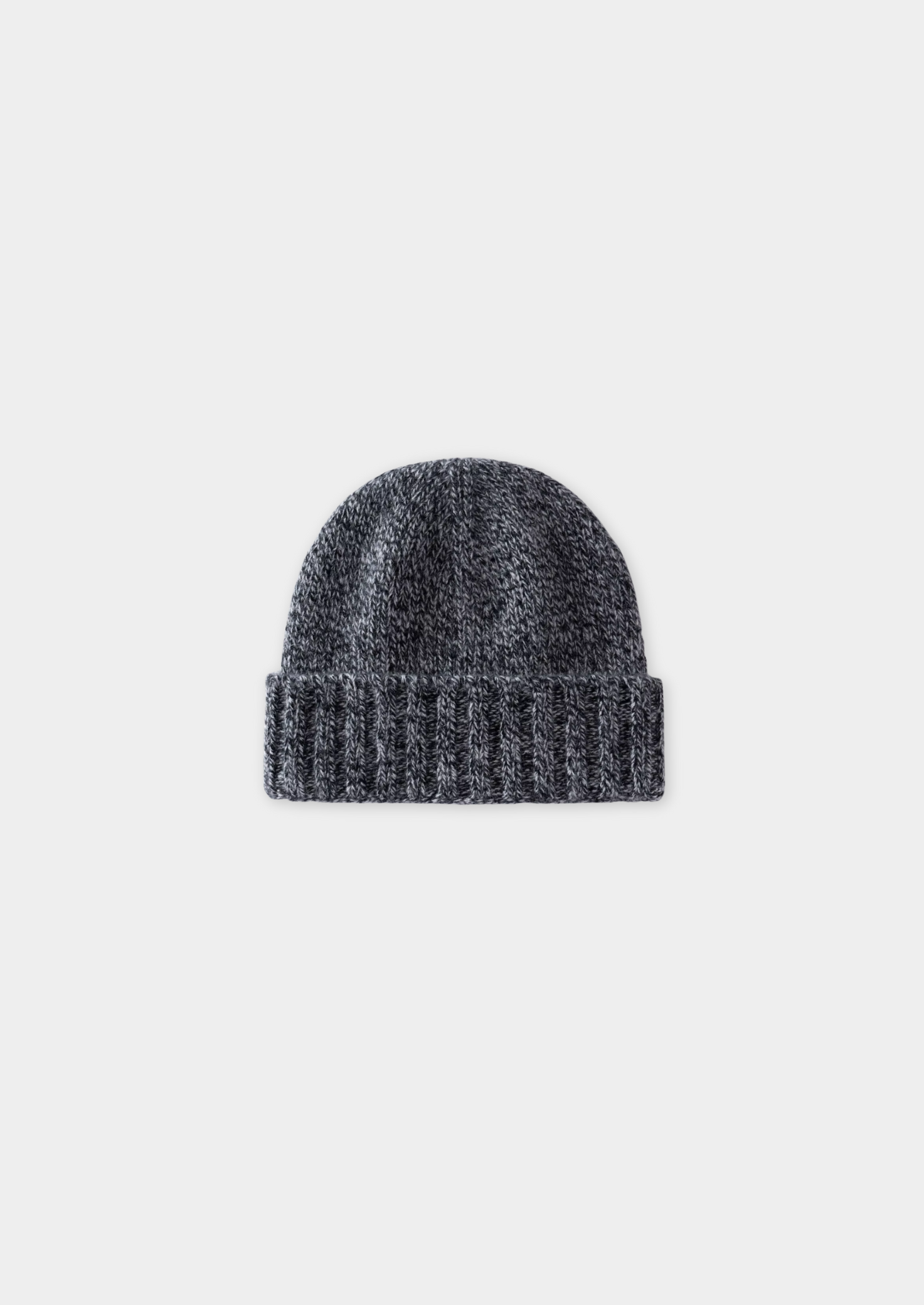 Bonnet d'hiver en cachemire charbon chiné