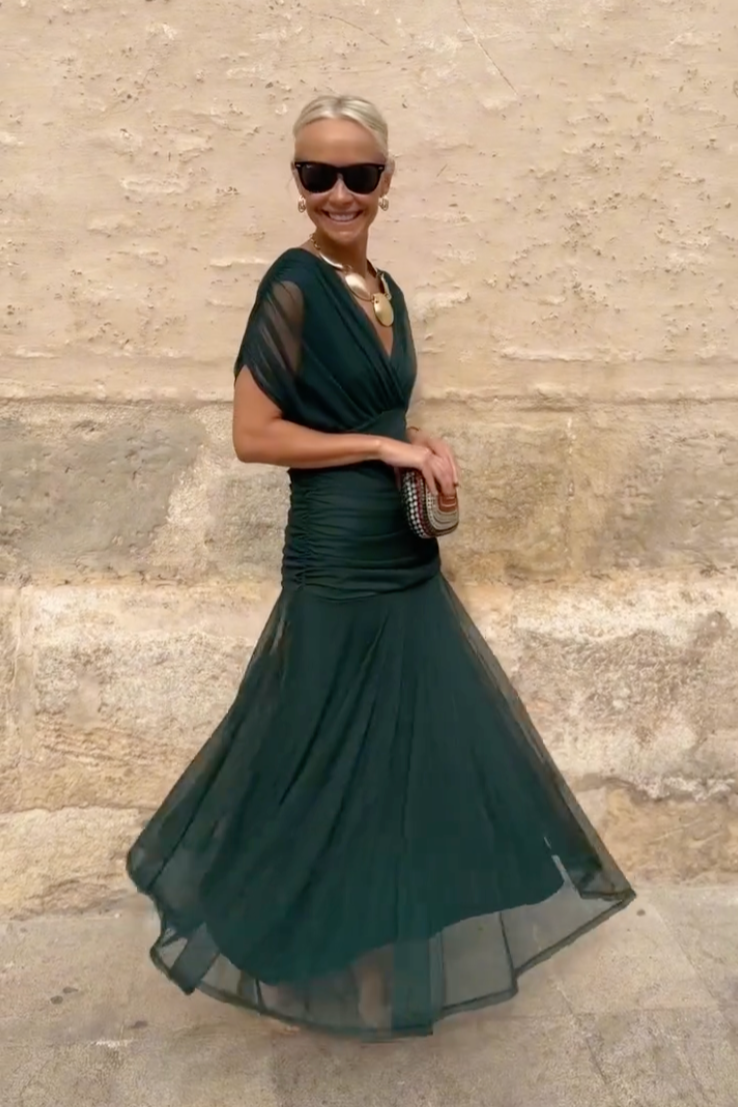 Robe élégante en soie Santana – Maison Claire et Sylvie