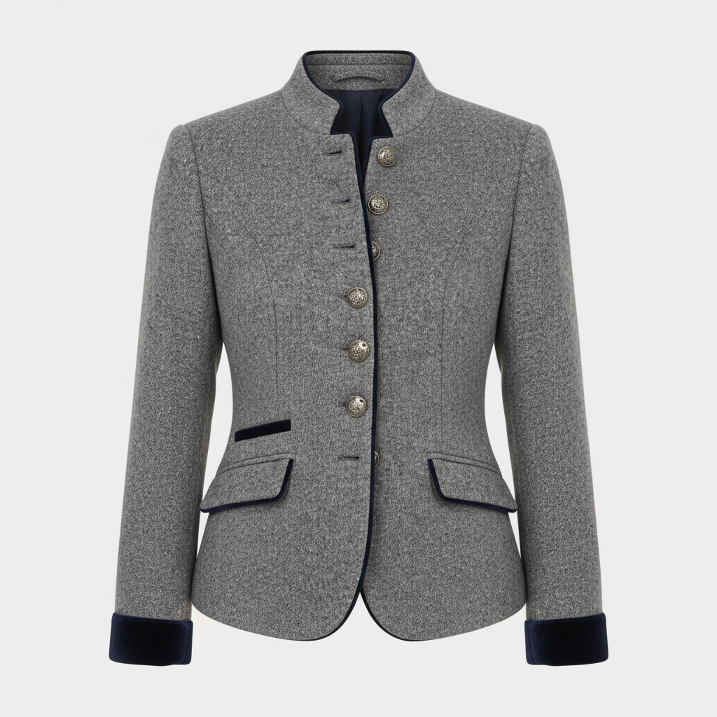 The Elara — Slate Tailored Jacket