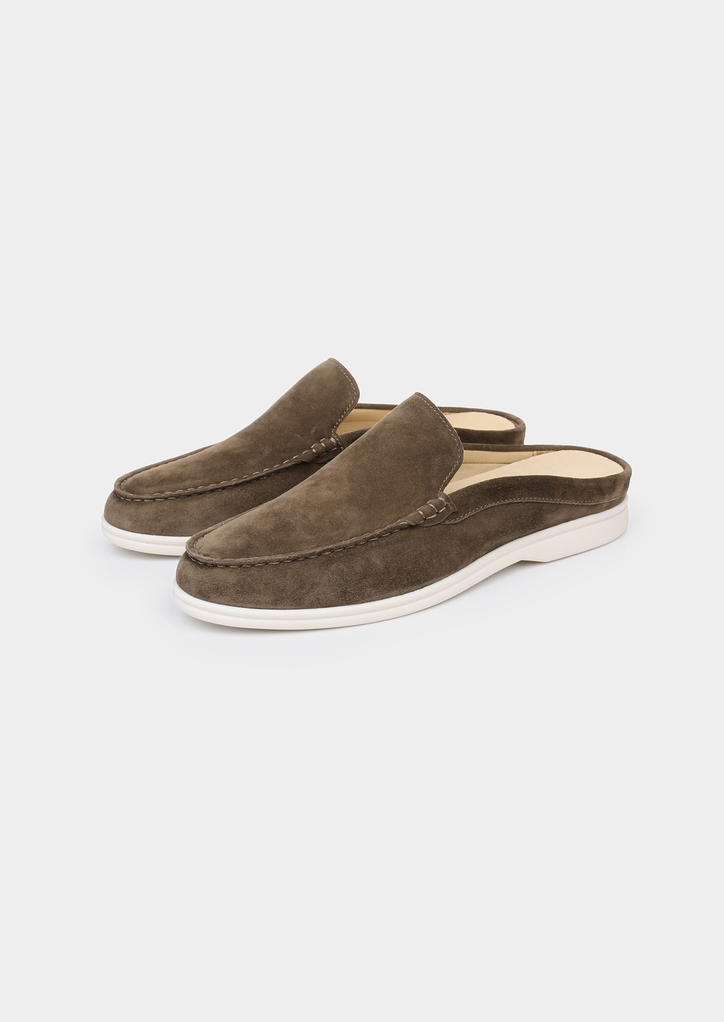 CHAUSSURE D'INTÉRIEUR EN DAIM OLIVE MARINA