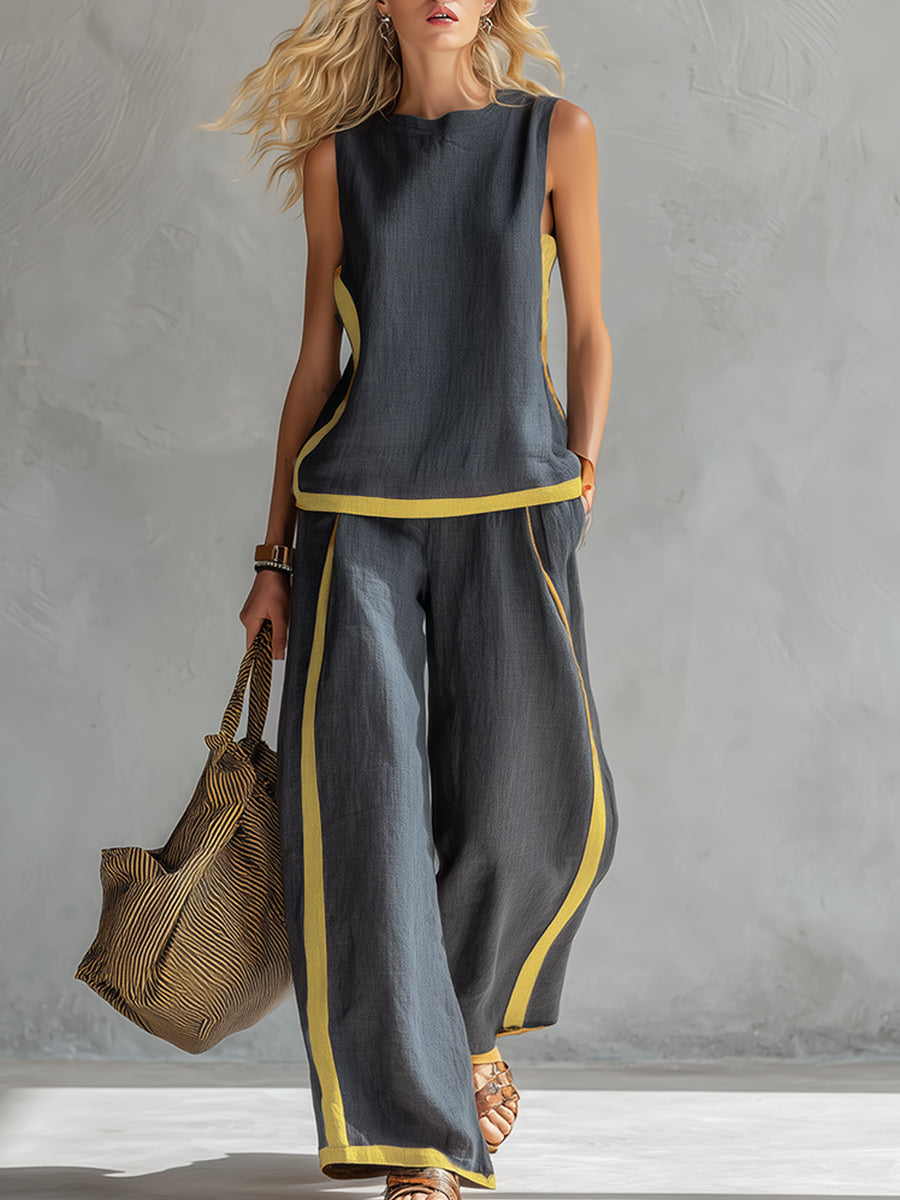 The Miko Set — Slate Cotton-Linen Duo