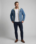 Benjie — Sherpa-Lined Indigo Denim Jacket