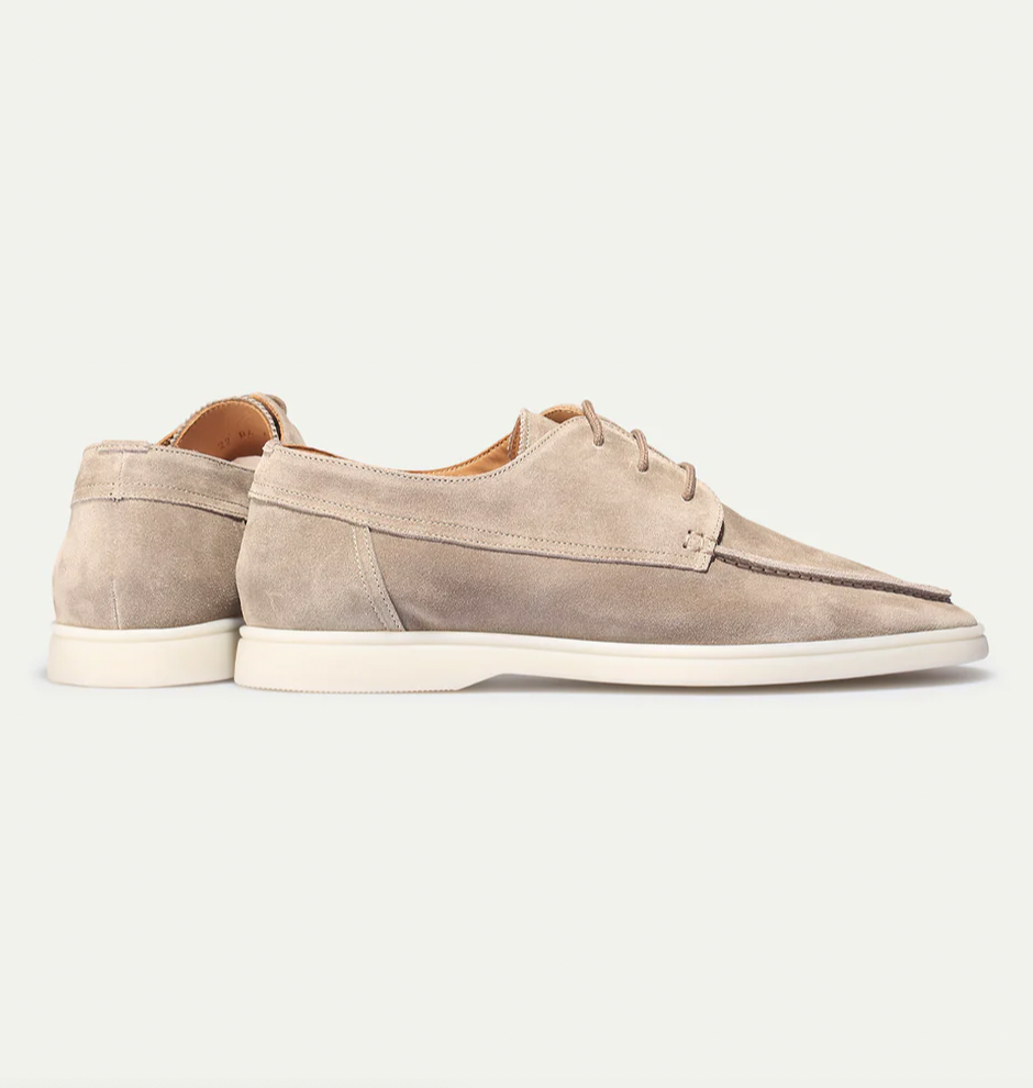 Cael — Navy Suede Boat Shoes