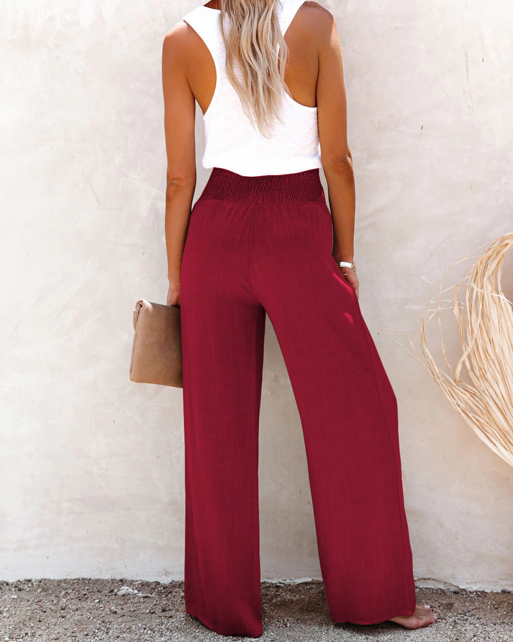 The Elio — Ivory Wide-Leg Linen Pants
