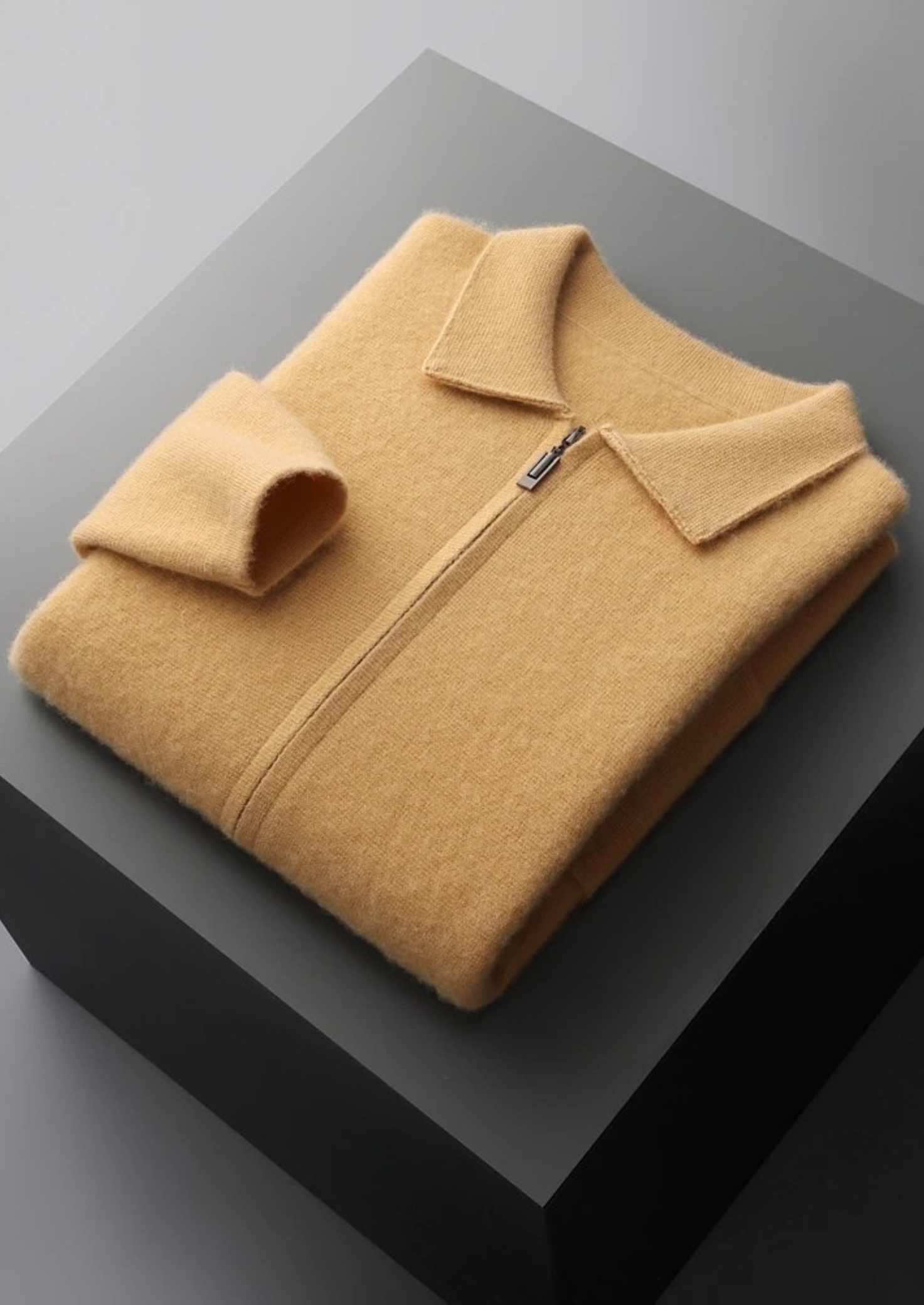 Cardigan en cachemire premium avec fermeture éclair