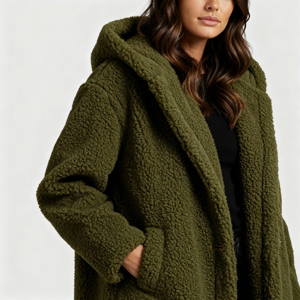 The Kaia — Hooded Teddy Coat
