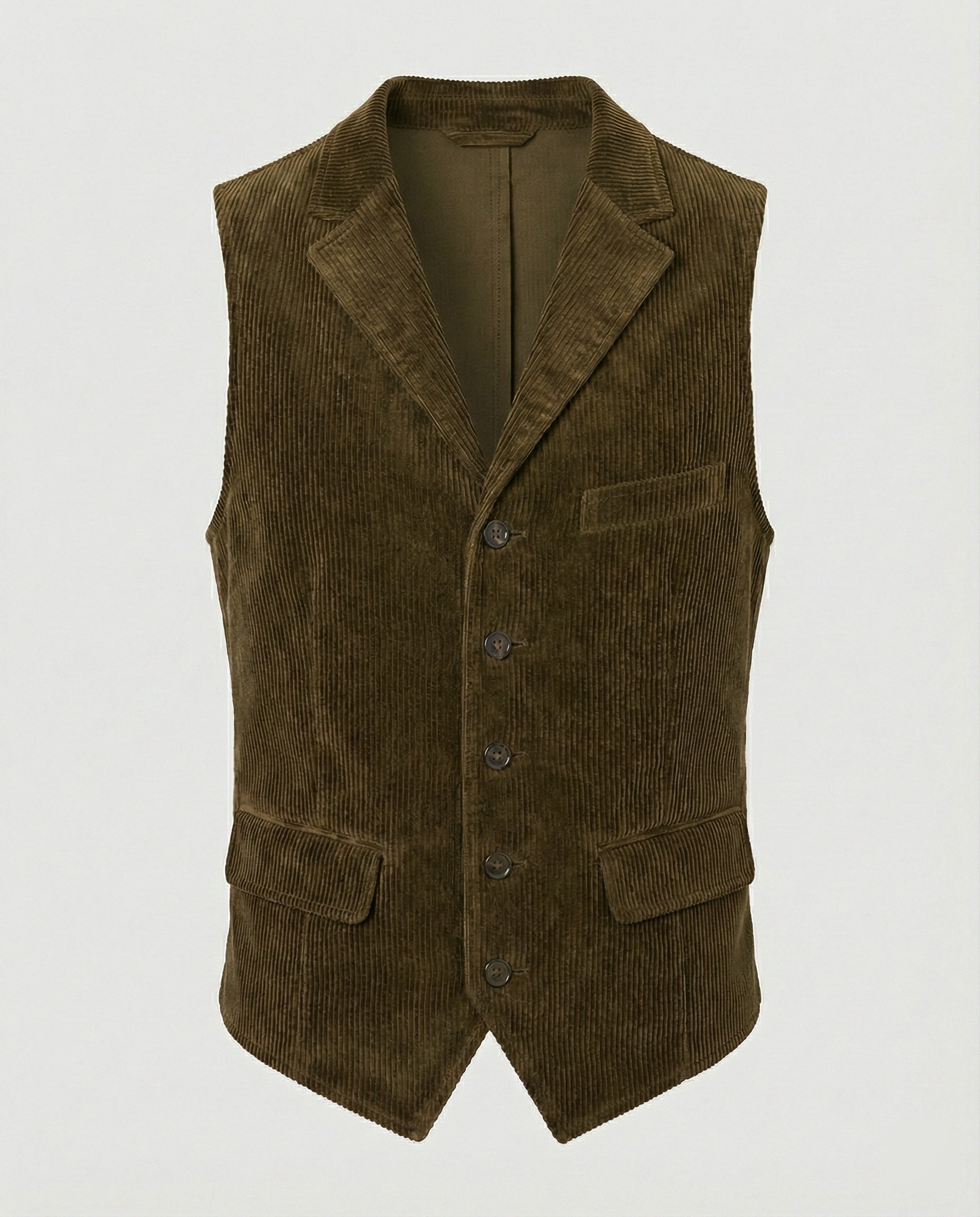 The Oren Corduroy Vest — Chestnut