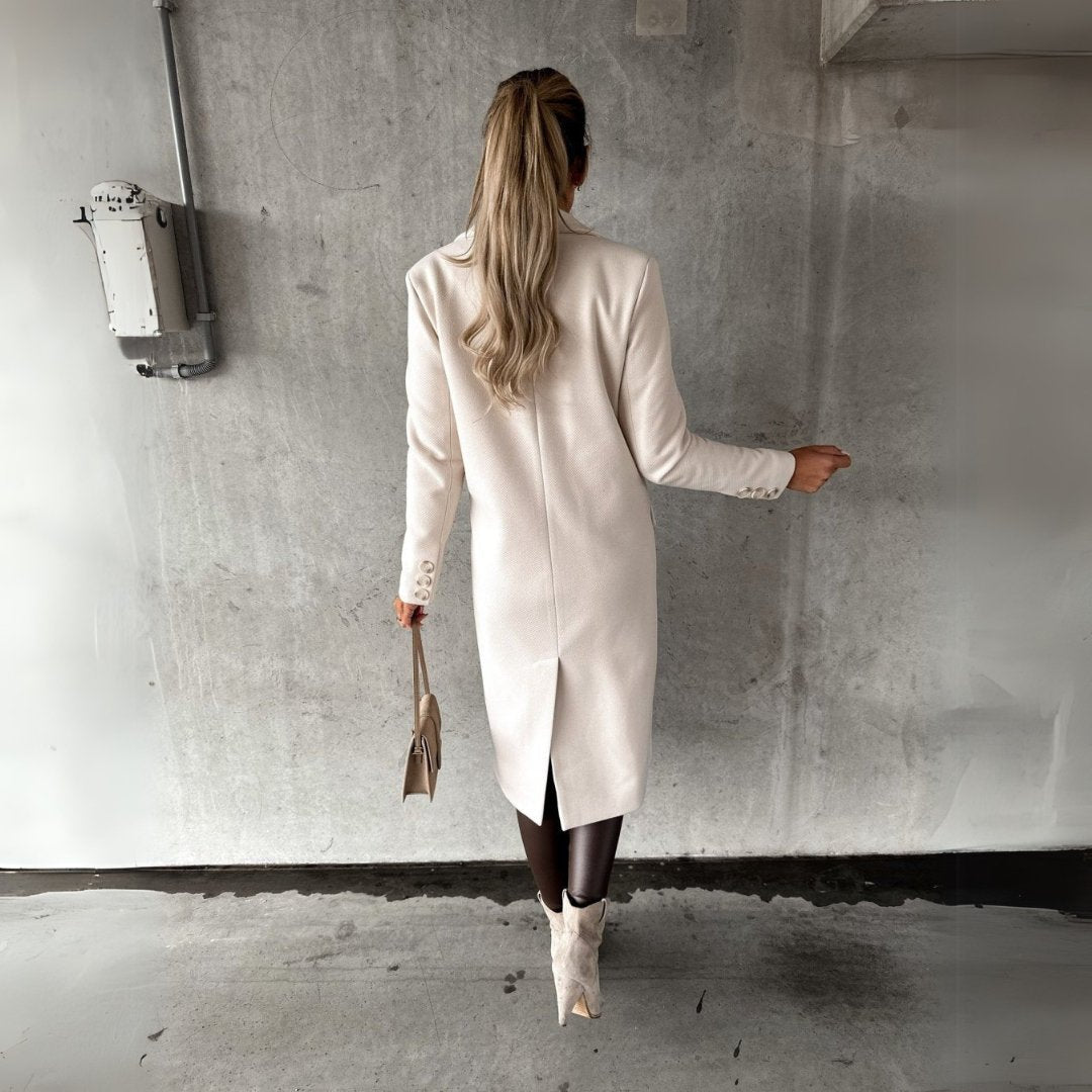 The Liora — Khaki Double-Breasted Trench