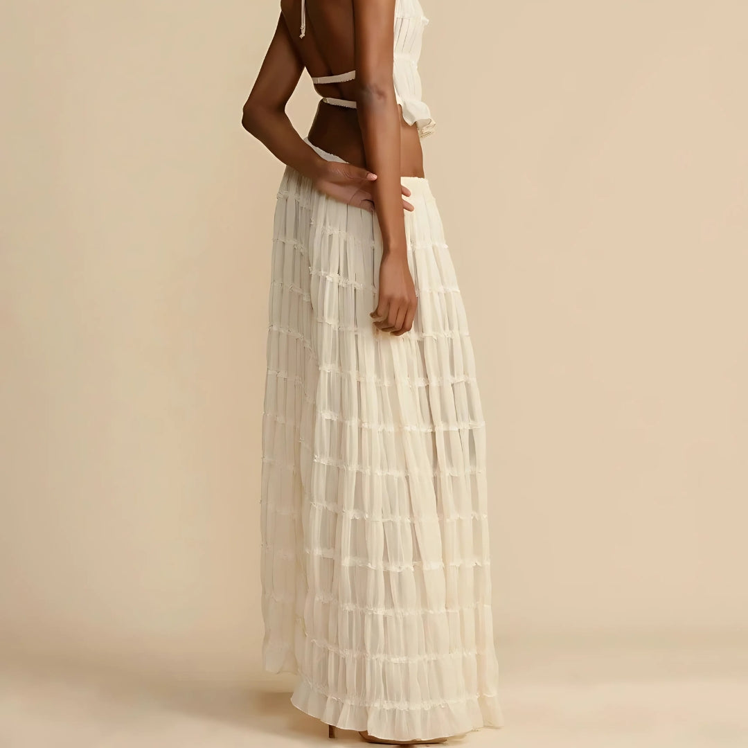 Sablea Set — Onyx Halter & Maxi Skirt