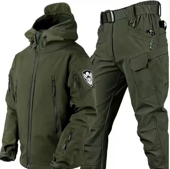 The Kaelen Set — Noir Tactical Jacket & Cargo Pants
