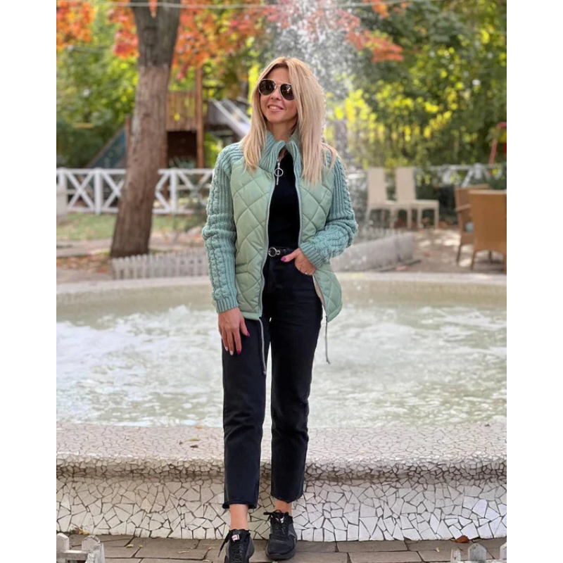 The Tova — Quilted Knit Hybrid Jacket