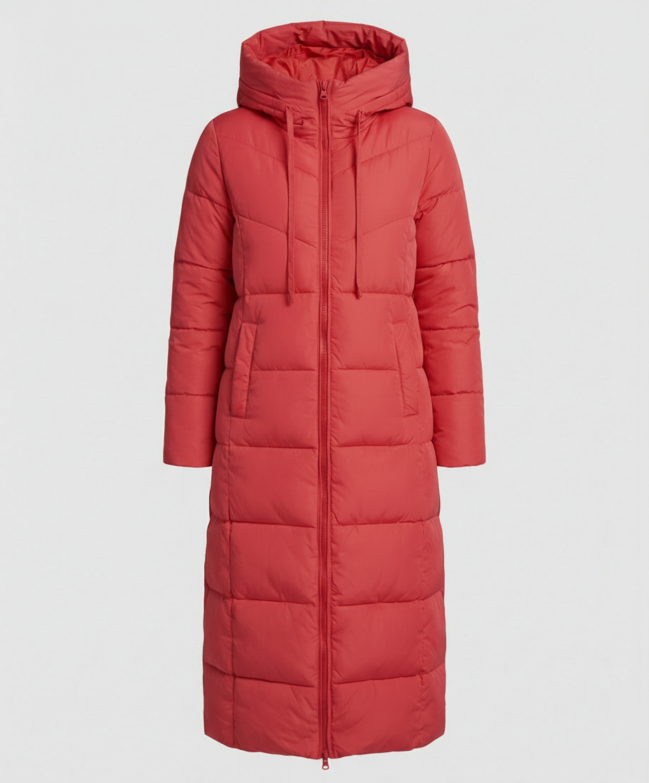 Idris — Khaki Longline Puffer Coat