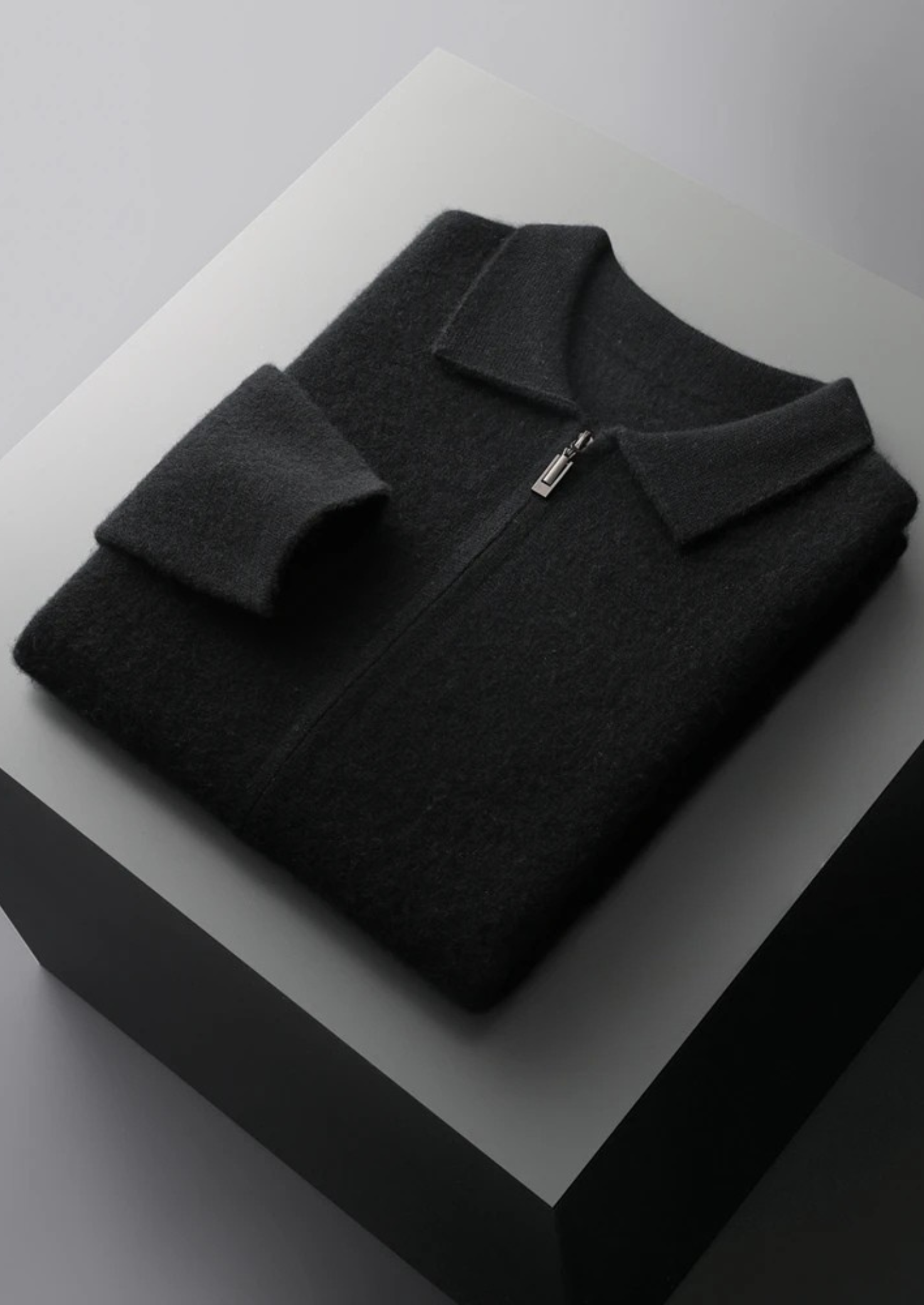 Cardigan en cachemire premium avec fermeture éclair