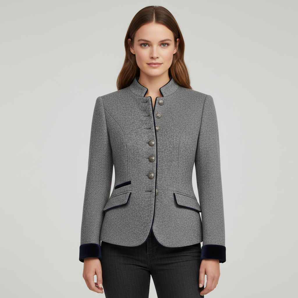 The Elara — Slate Tailored Jacket