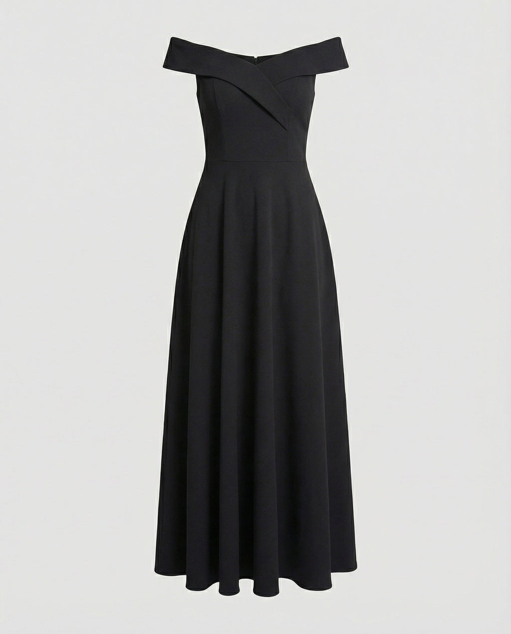 The Lyra — Midnight Off-Shoulder Gown