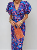 Noor™ - Robe Midi à Manches Bouffantes
