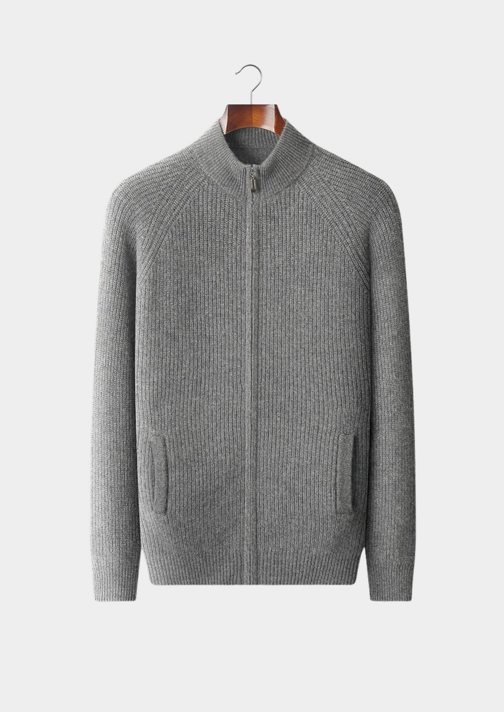 Pull côtelé en cachemire premium