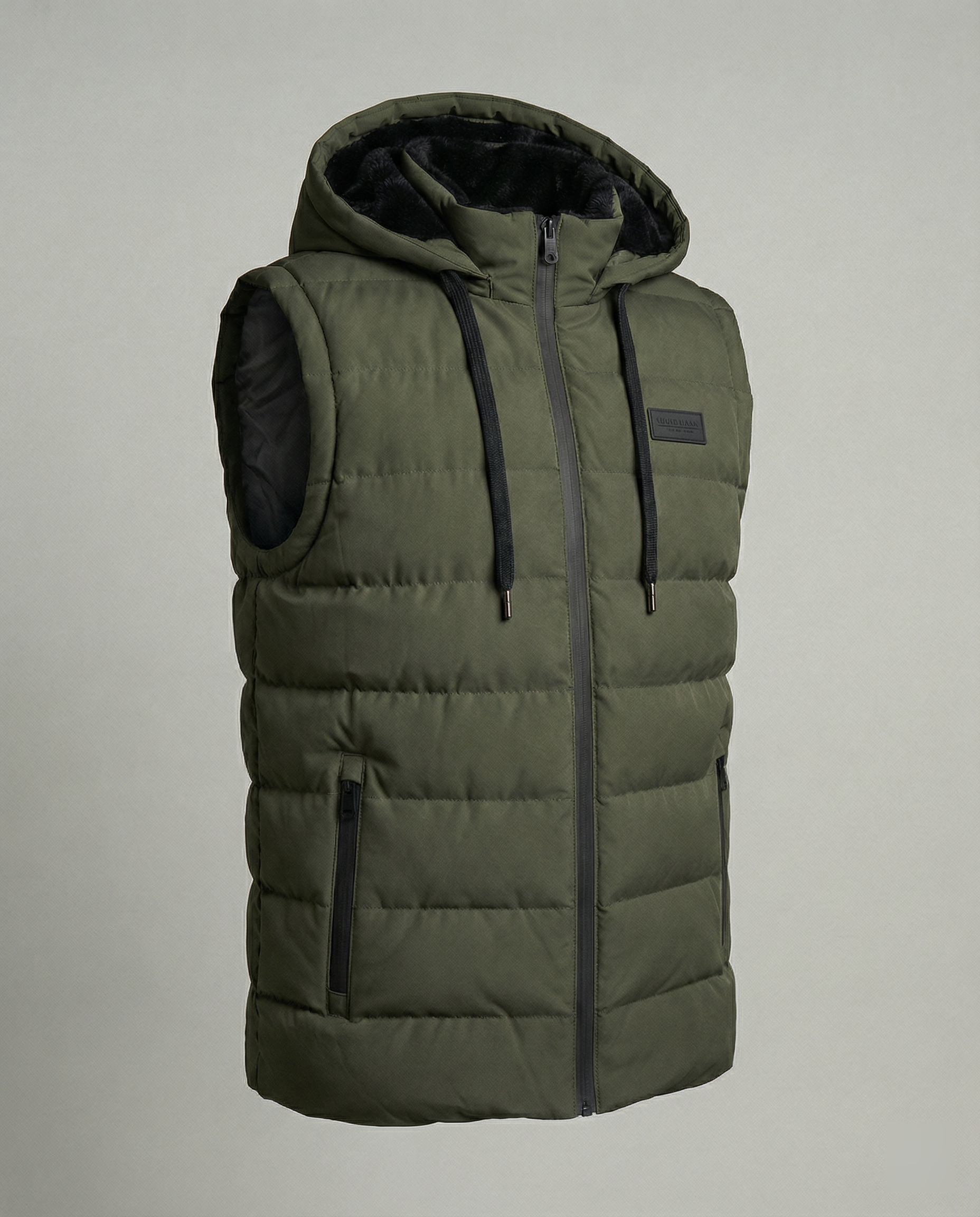 The Kael — Quilted Hooded Vest in Slate
