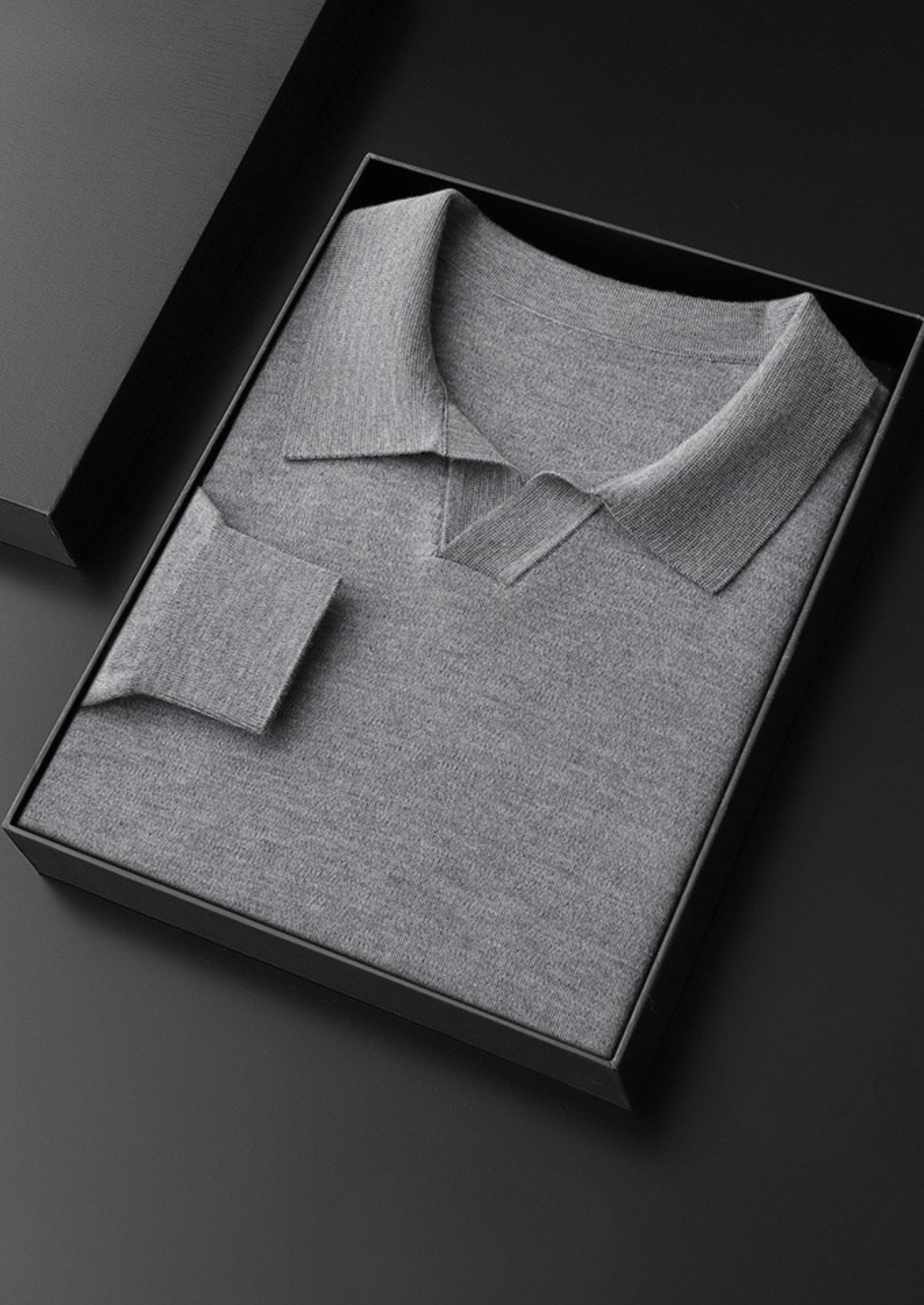 PULL POLO EN CACHEMIRE PREMIUM SANS BOUTONS