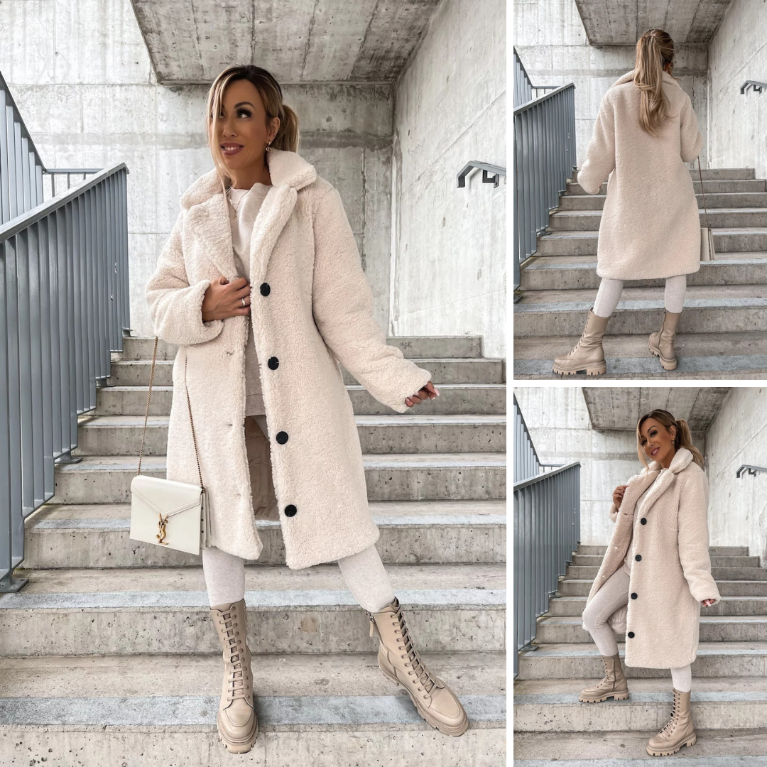 The Miko Teddy — Caramel Long Coat