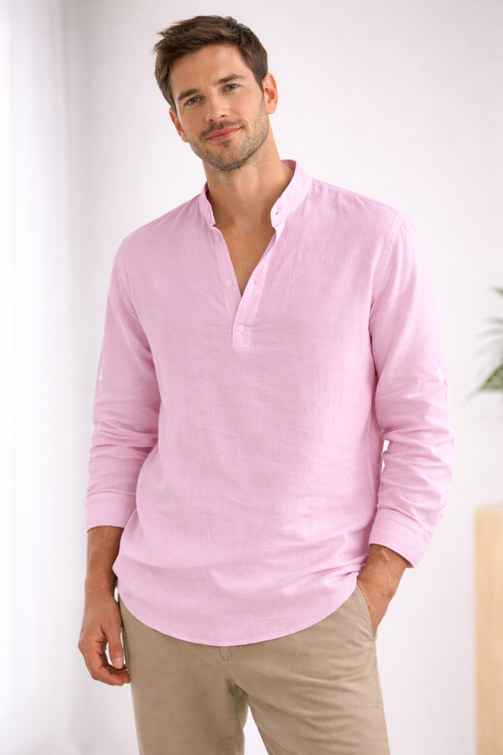The Elara Henley — Sand