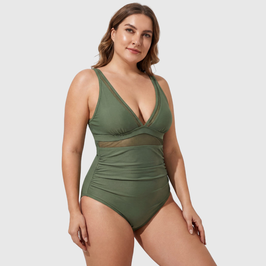 The Liora — Sage Mesh Swimsuit