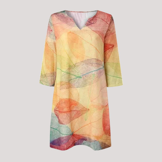 The Liora — Sunlit Leaf Dress