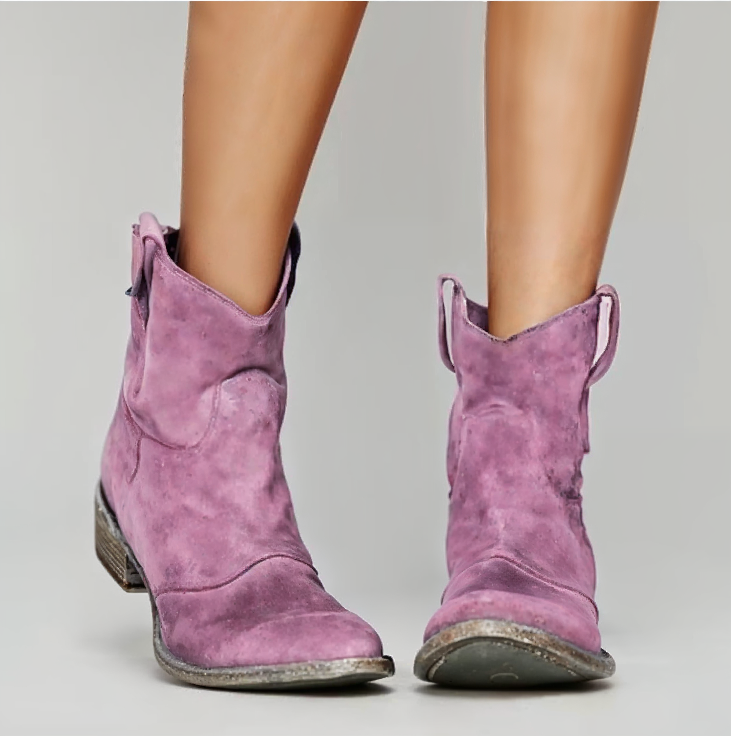 The Kyla — Rustic Suede Western Boot