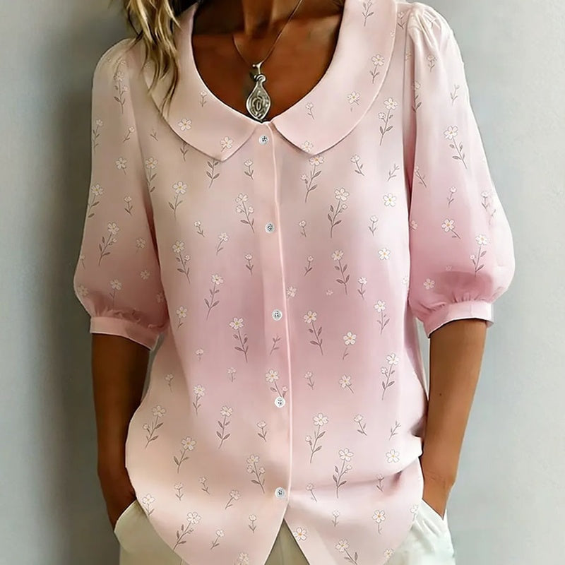 Blouse à motif floral vintage