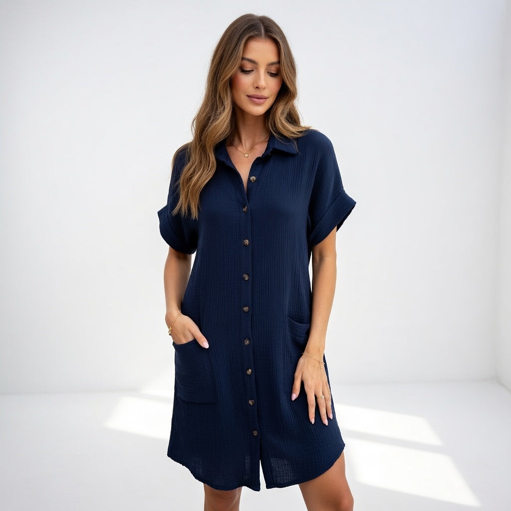 Béatrice™ — Robe chemise élégante et sans effort