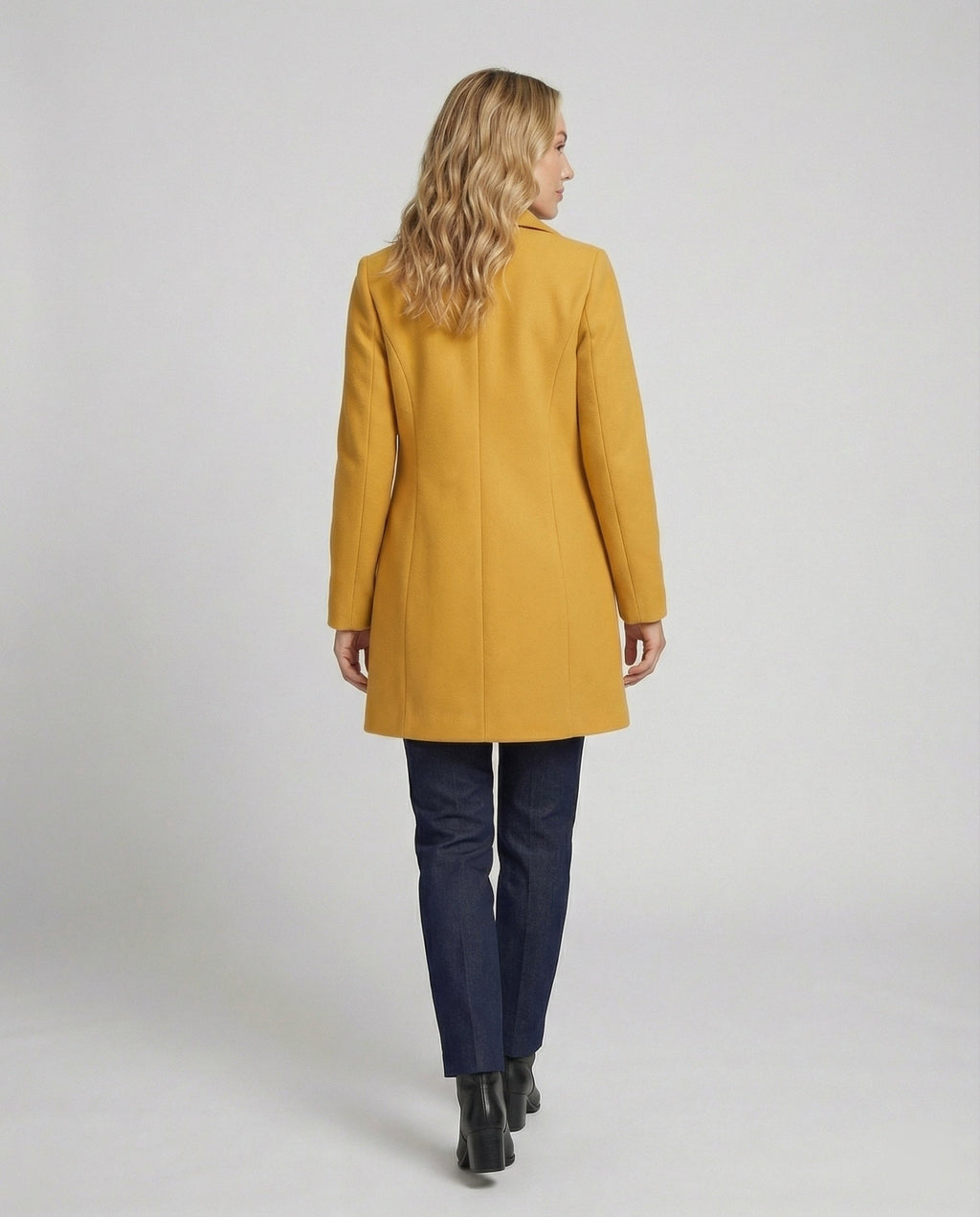 The Liora Coat — Marigold Wool Blend