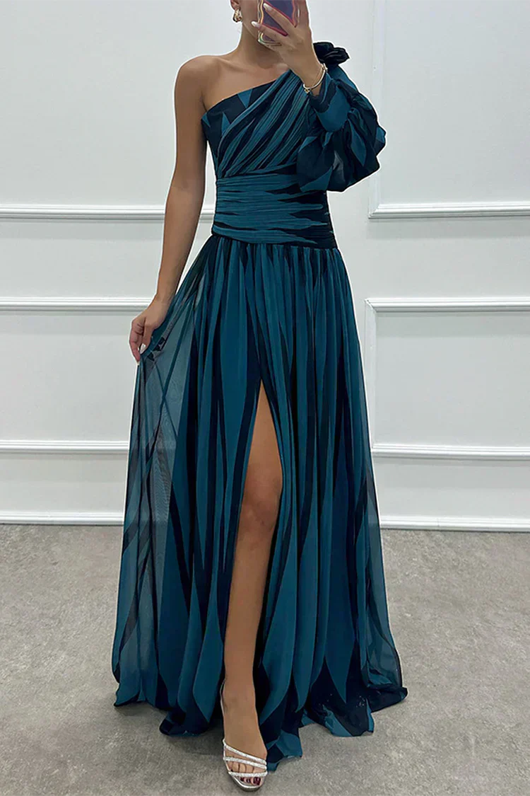 Fenna™ - Robe Longue Sophistiquée à Une Épaule