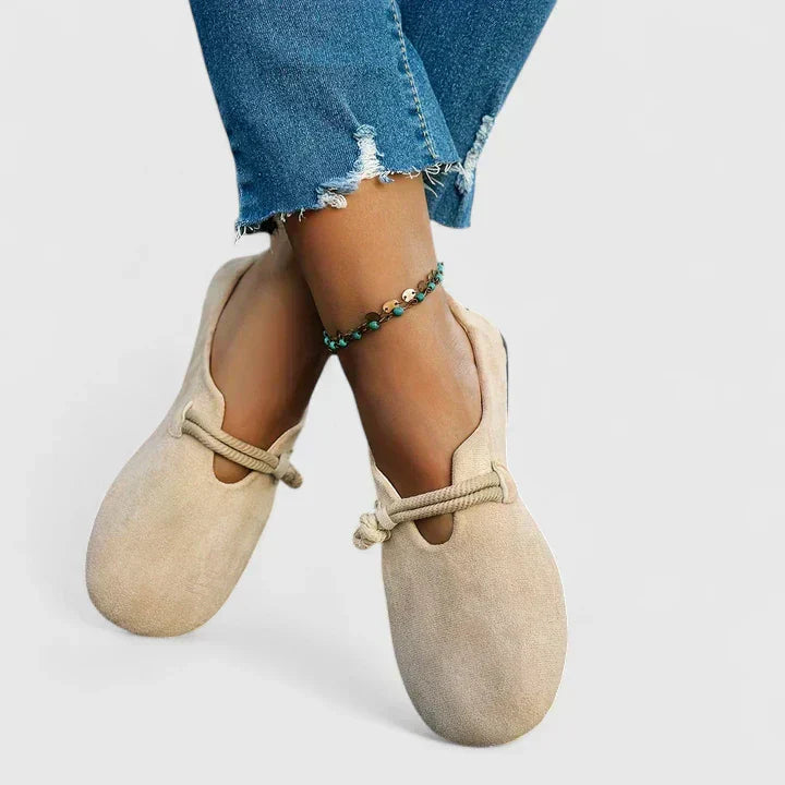 The Solene — Honey Suede Moccasins