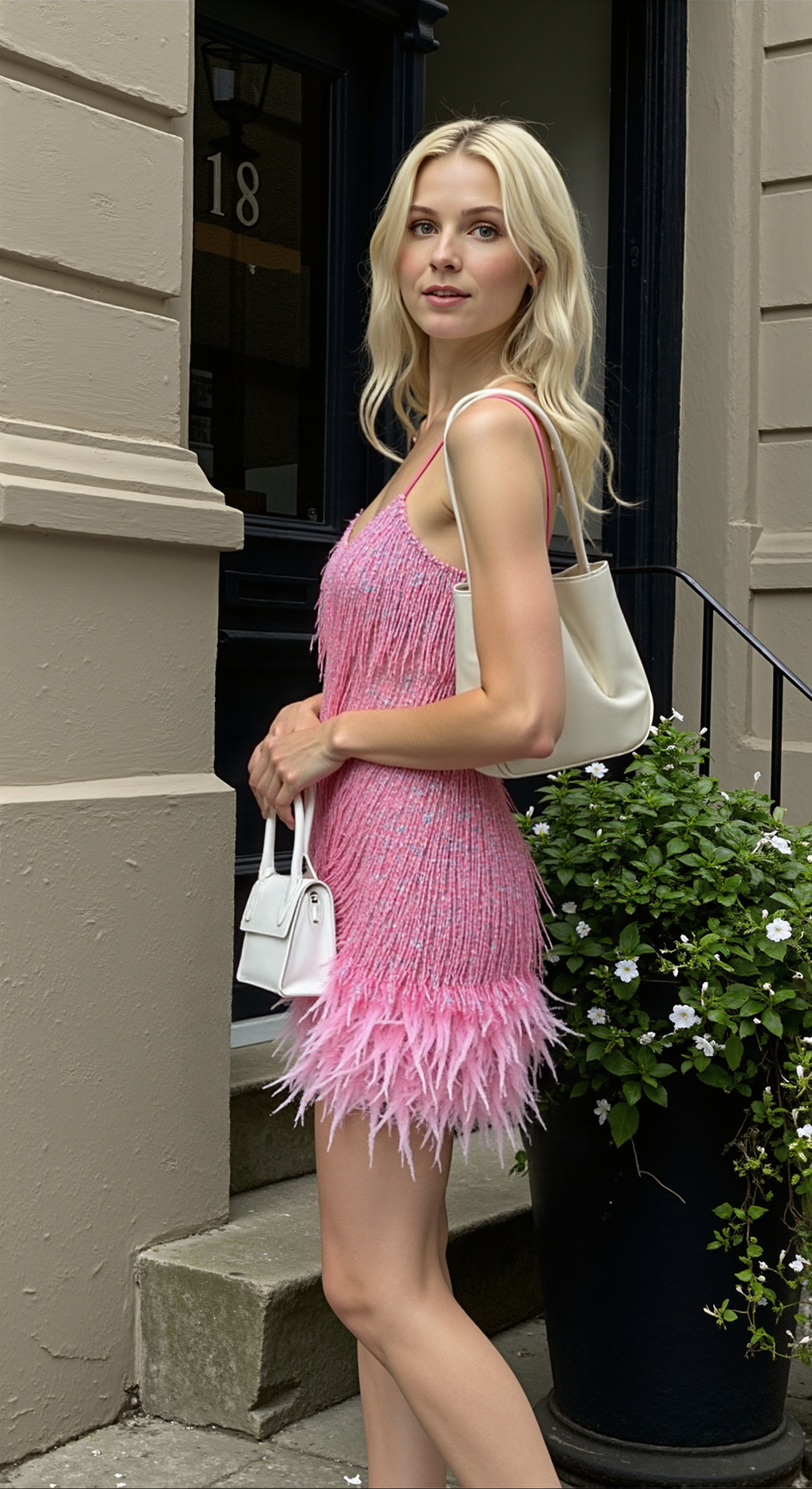 The Elira — Feathered Sequin Cocktail Dress