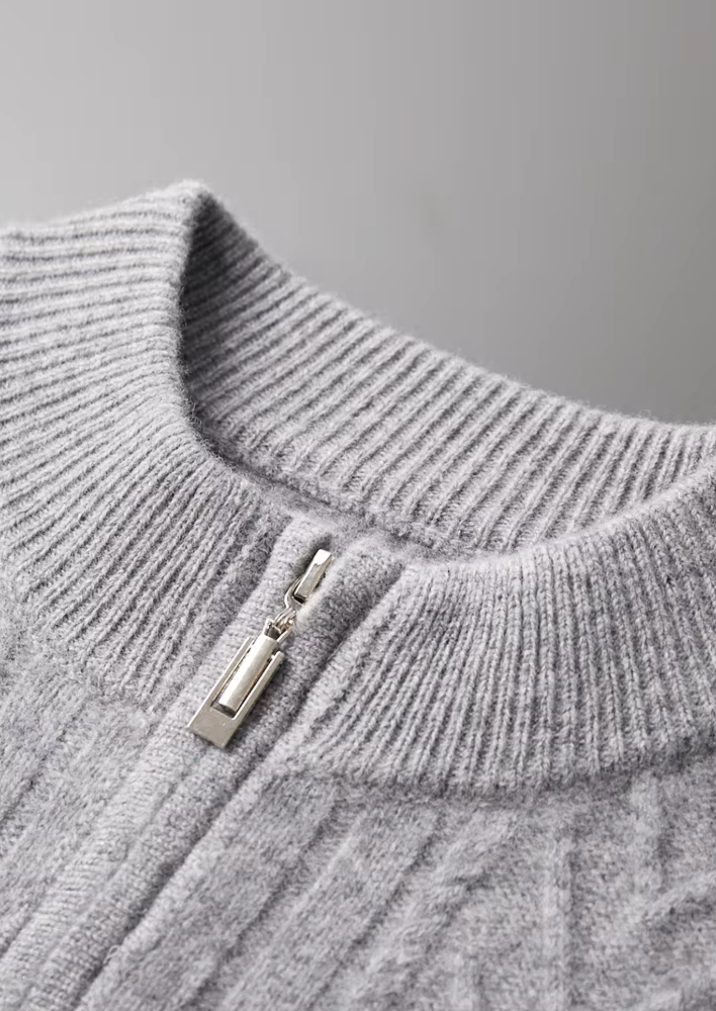 Cardigan zippé à motifs en pure laine mérinos extra-fine