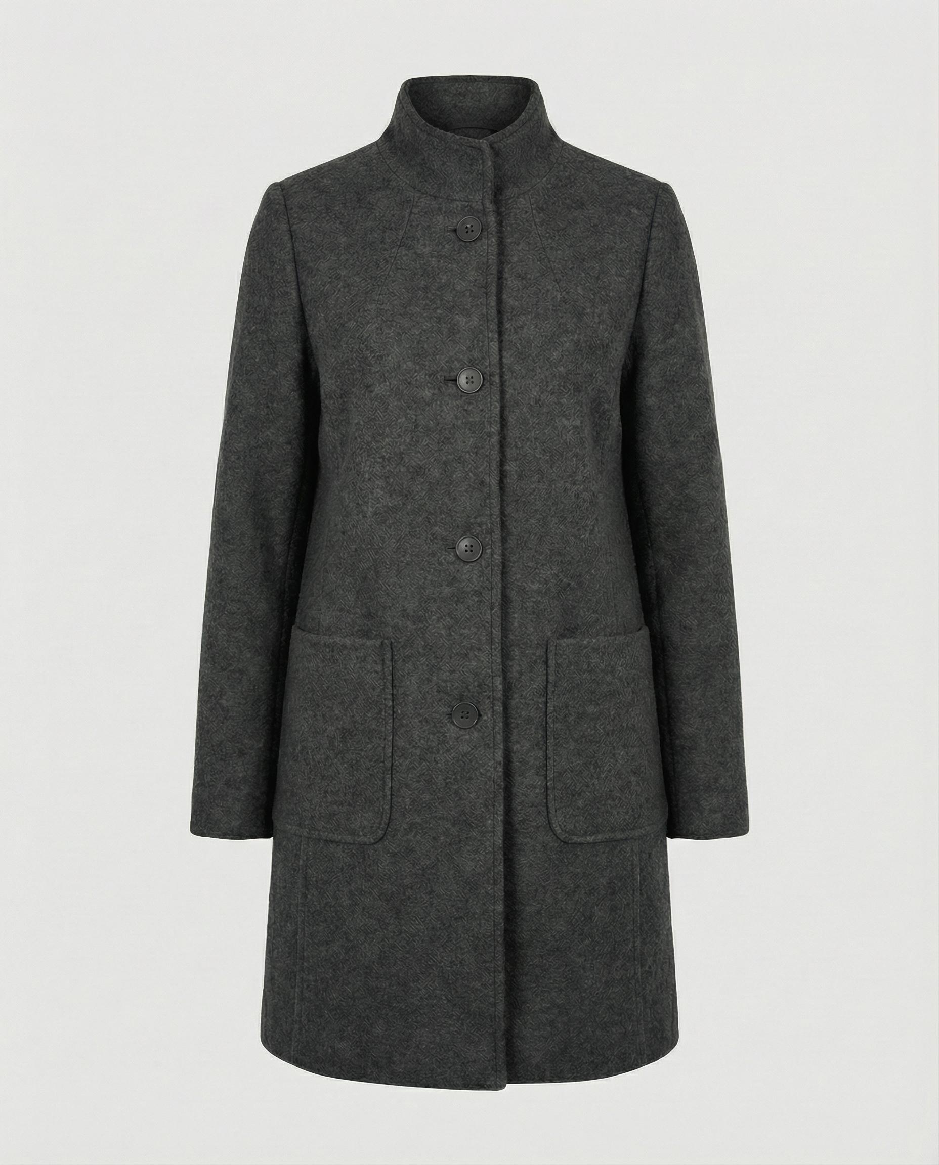 The Soren — Mist Wool-Blend Coat