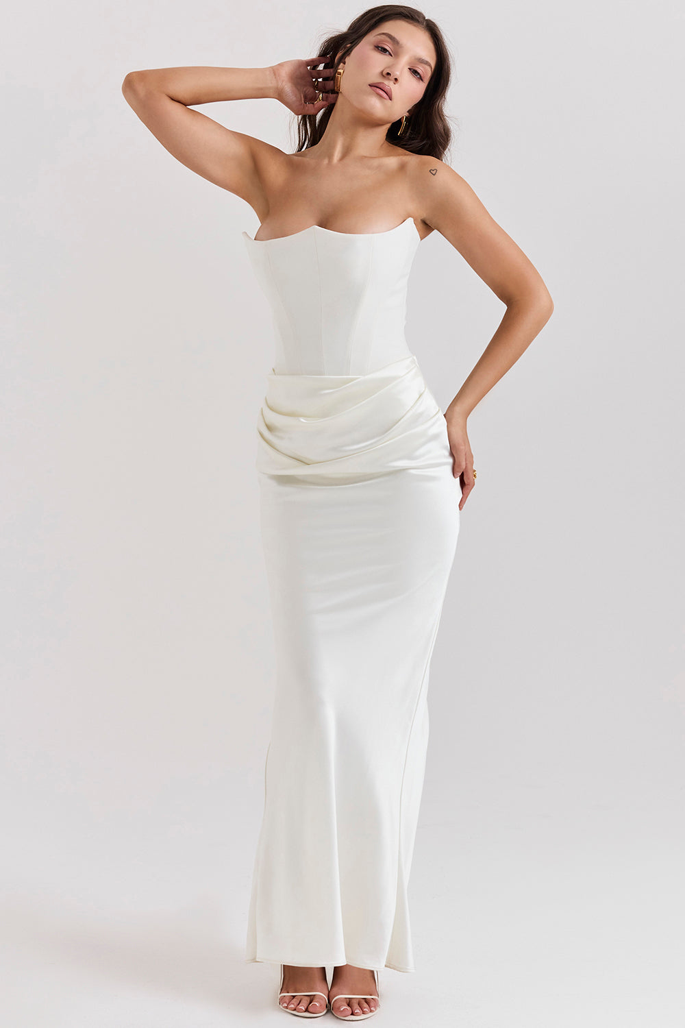 Persephone — Ivory Strapless Corset Gown