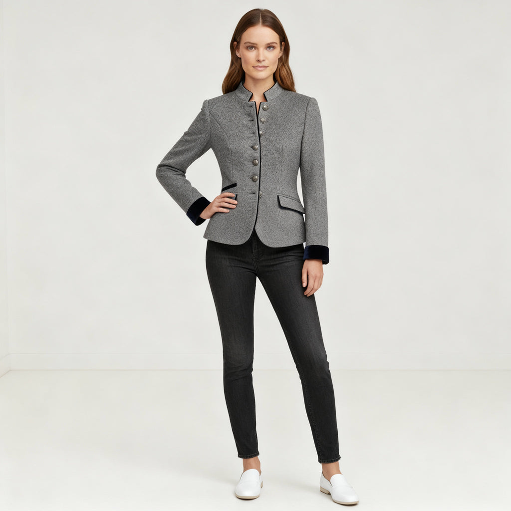 The Elara — Slate Tailored Jacket