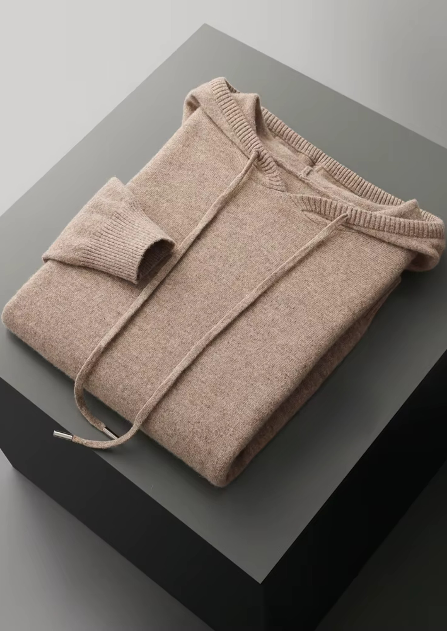Sweat à capuche décontracté en laine mérinos extra-fine pure