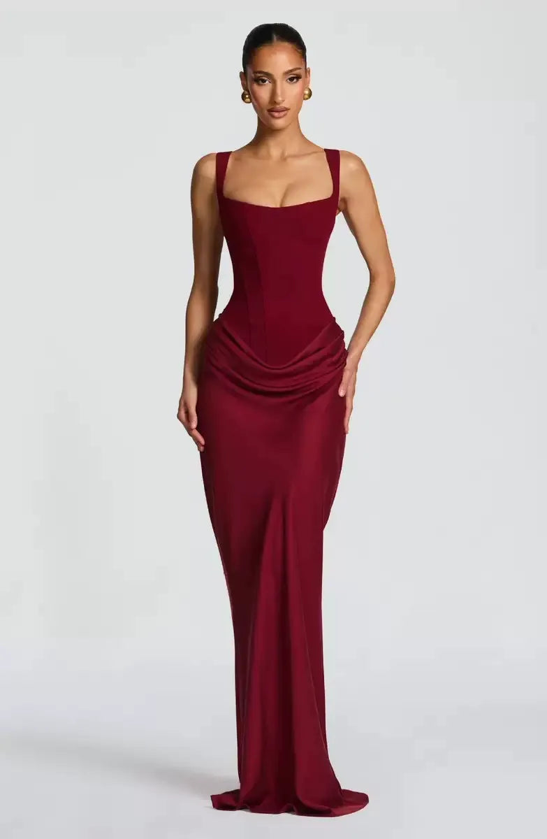 ELEONORA | Robe longue minimaliste classique