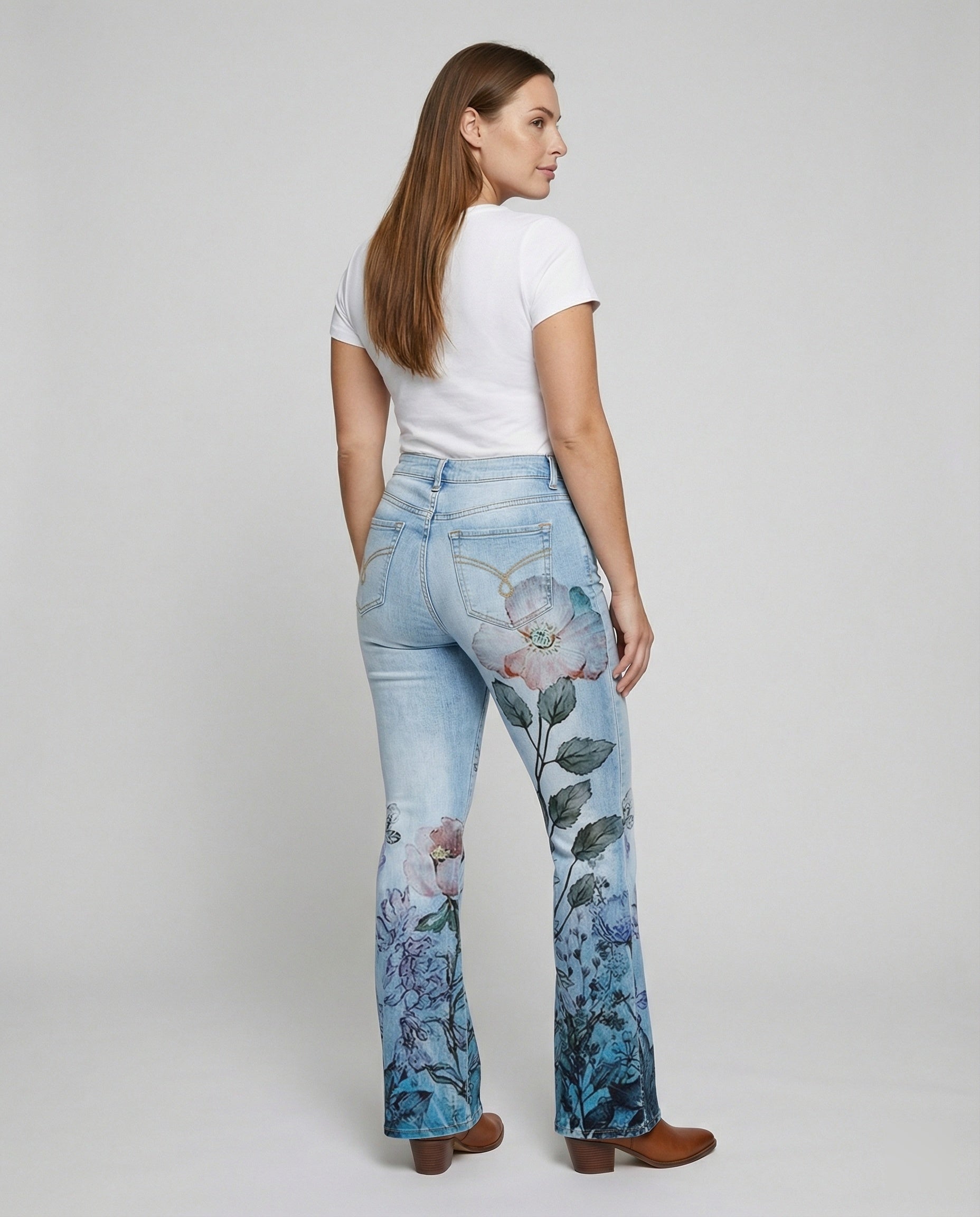 The Alva — Flare Denim with Button-Fly