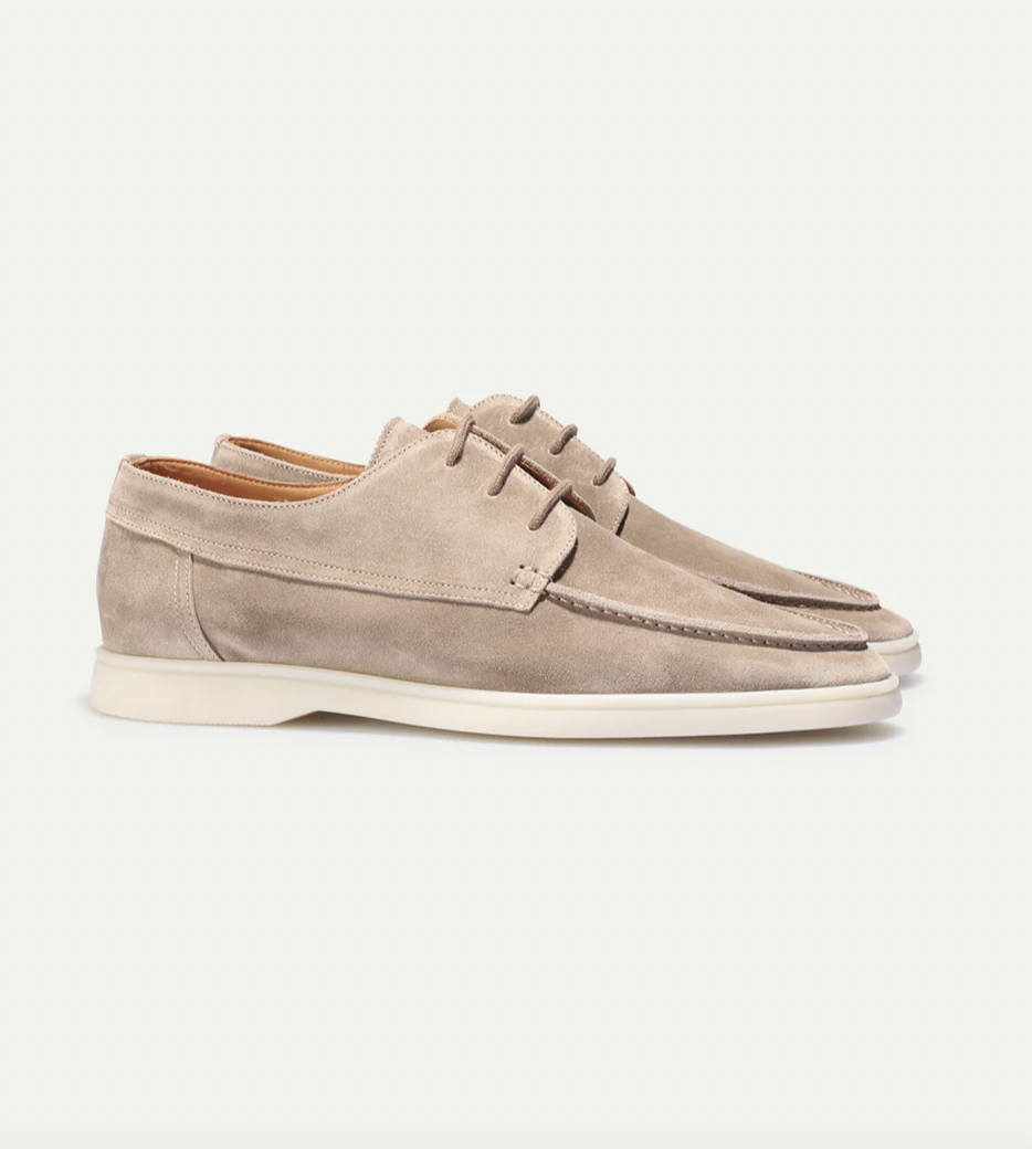 Cael — Navy Suede Boat Shoes