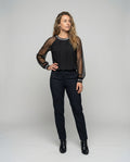 Liora Top — Midnight Mesh & Sequin