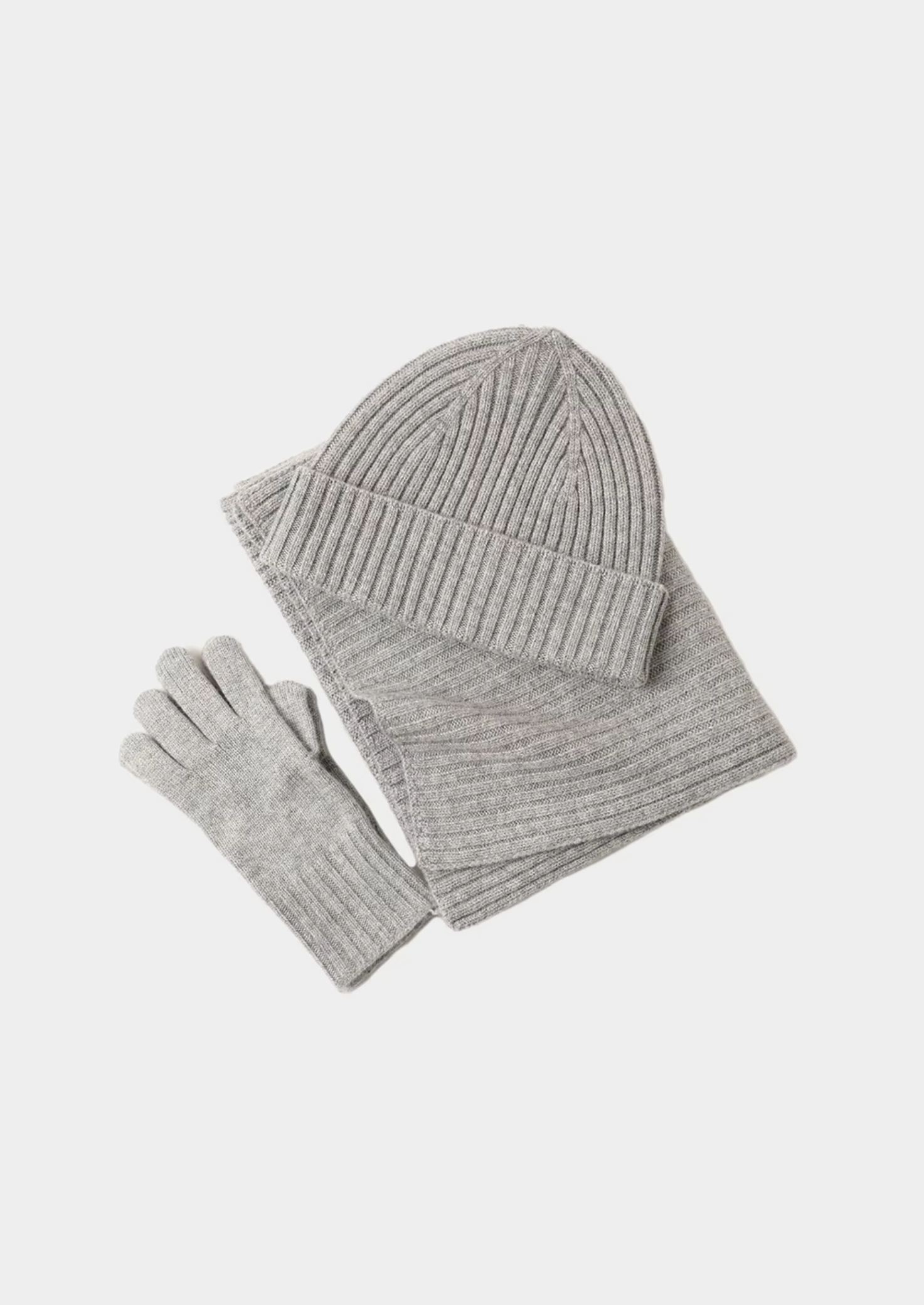ESSENTIELS D'HIVER EN LAINE MÉRINOS PURE EXTRA-FINE – GRIS CLAIR