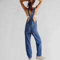 Valeria Overalls — Midnight Denim Cross-Back